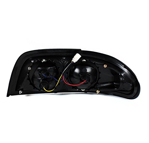 Black Tail Brake Lights Rear Lamps Compatible with 1993-1997 Nissan Altima - Enhanced Safety & Style for Night Driving & Car Customization