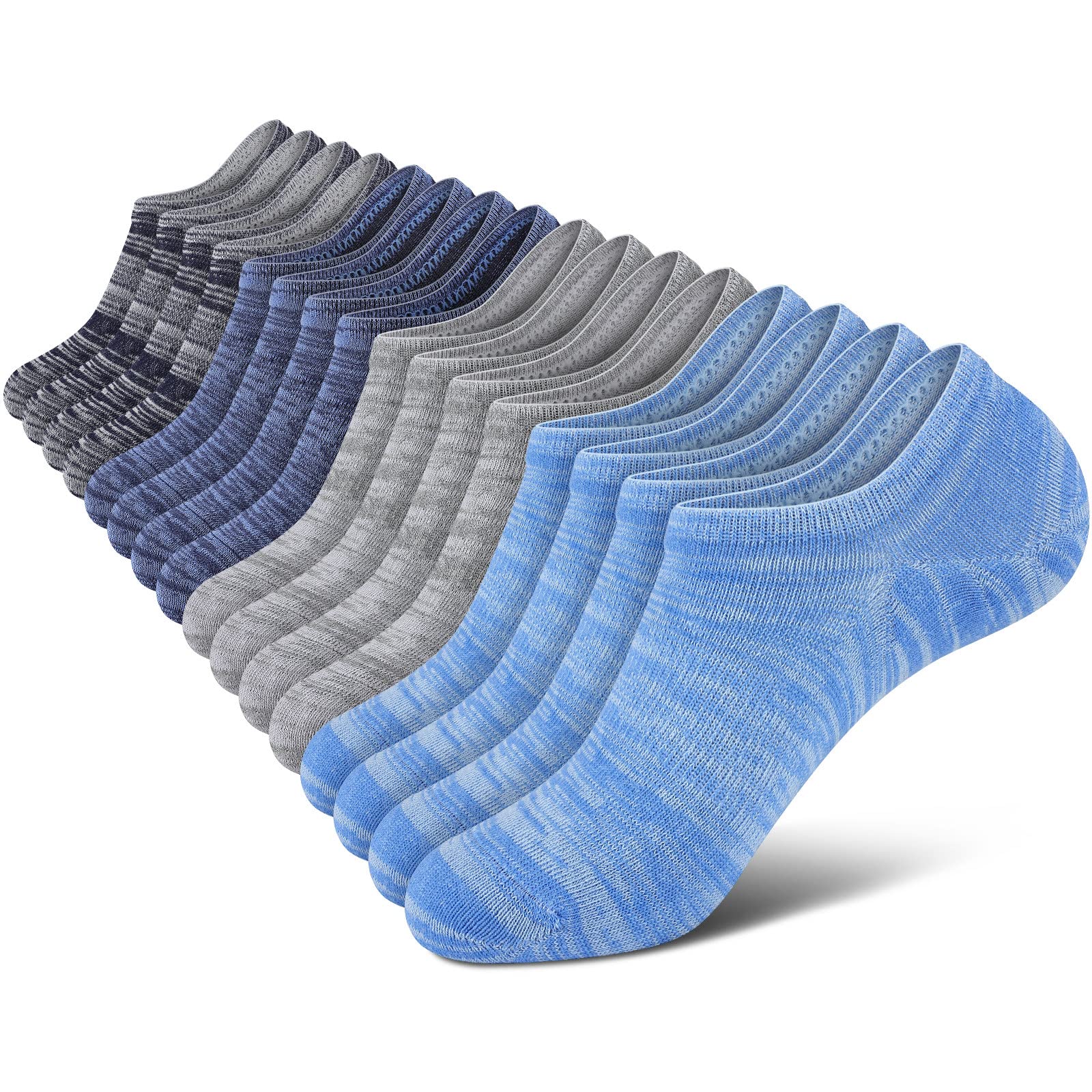 Breathable No Show Socks for Men - Low Cut Invisible Ankle Socks, Soft Cotton Casual Short Socks for Running, Sports & Daily Wear