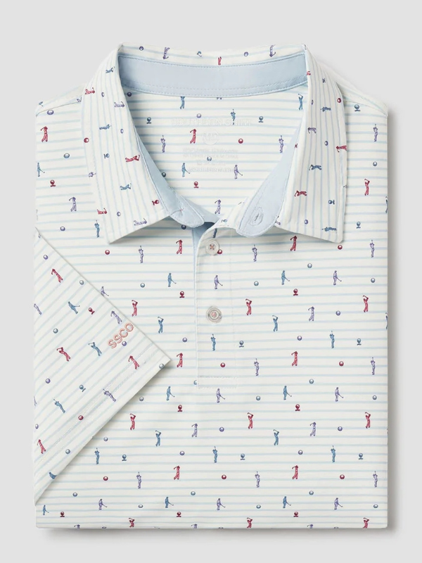 Southern Shirt Co. Premium Printed Polo Shirt for Men - Comfortable Golf & Casual Wear
