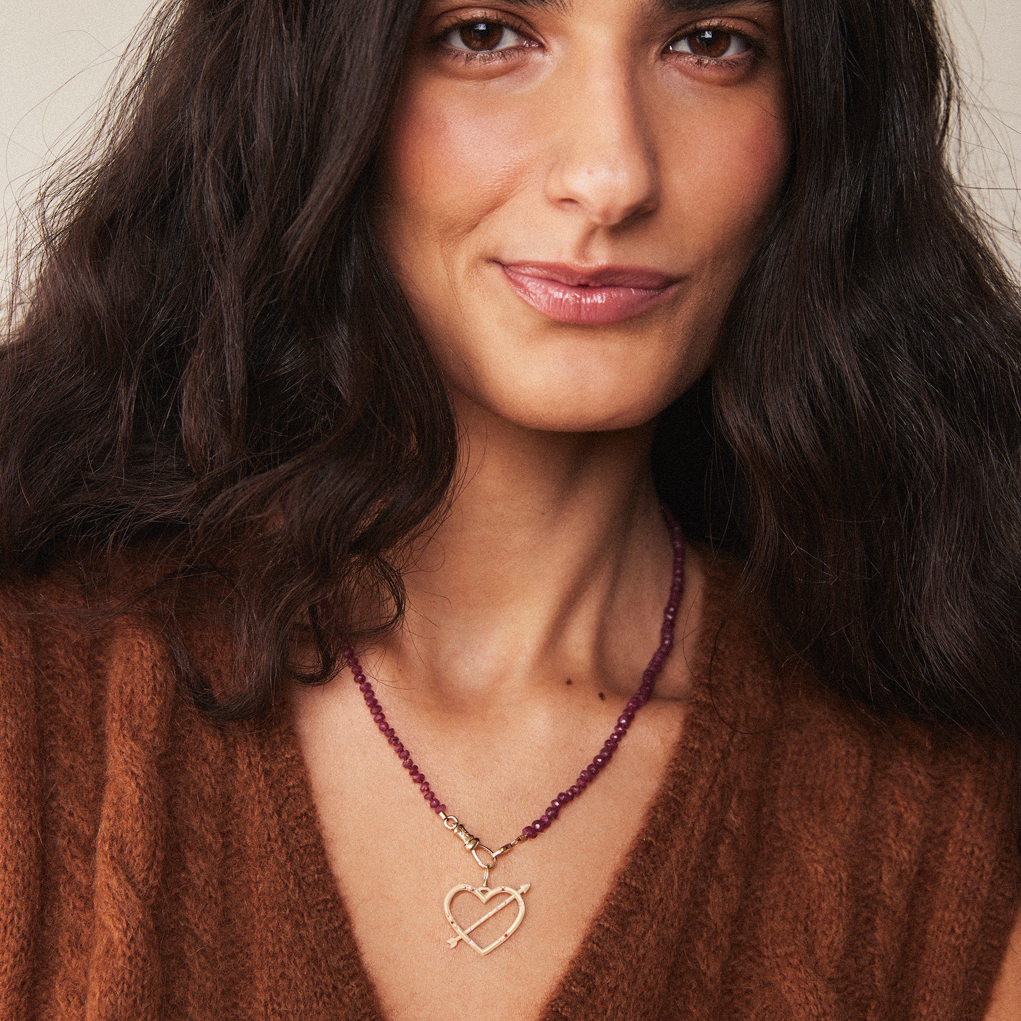 10K Yellow Gold Ruby Beaded Mood Necklace with Genuine Gemstones - Perfect for Gifting, Parties & Everyday Elegance