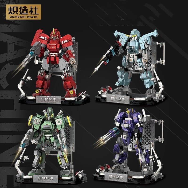 CREATE WITH PASSION Mechanical Armor 4 IN 1 Building Kit - STEM Educational Toy for Kids & Adults - Perfect for DIY Projects, Robot Enthusiasts, and Creative Playtime