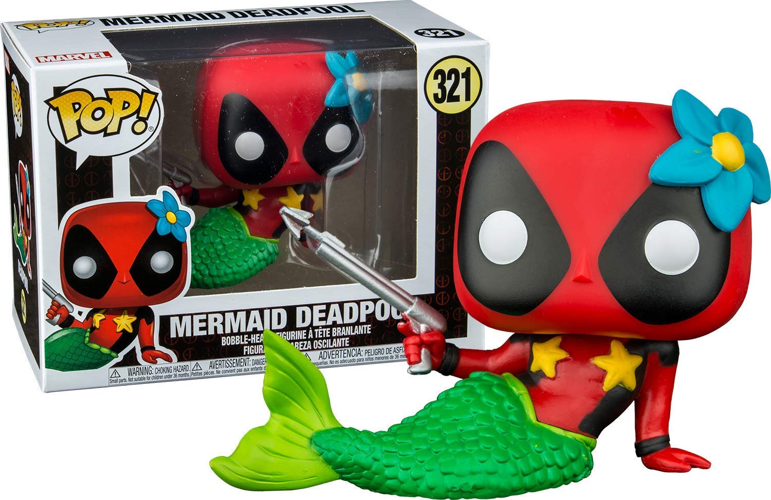 Funko Pop Marvel: Mermaid Deadpool Collectible Vinyl Figure – Limited Edition Multicolor Superhero Toy for Display & Gifts | Perfect for Marvel Fans, Comic Book Collectors & Home Office Decor