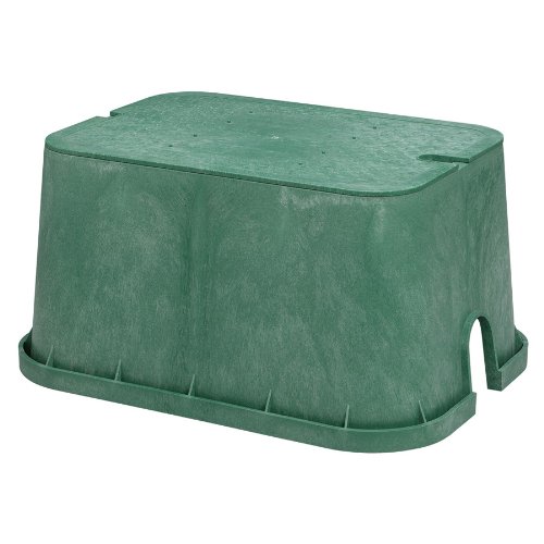 Orbit 53914 20-Inch Jumbo Sprinkler Valve Box - Heavy Duty Green Plastic Irrigation Cover for Lawn & Garden Watering System - Perfect for Underground Sprinkler Valves, Backyard & Landscaping Use