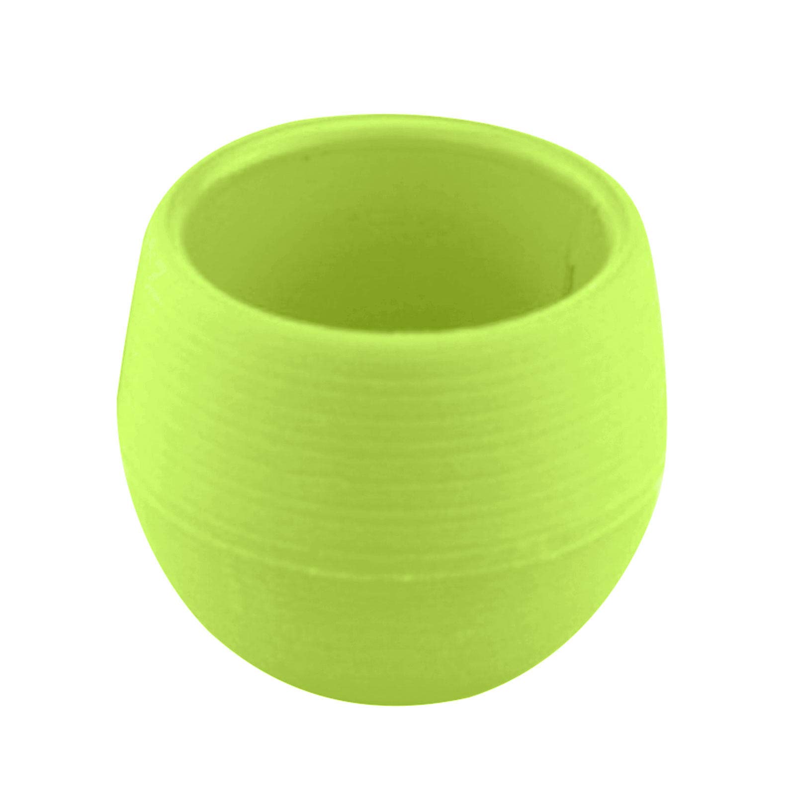 Walbest Plastic Egg Shape Plant Pot with Drainage Hole - Green Flowerpot for Home, Office & Garden Decor | Ideal Housewarming Gift for Plant Lovers