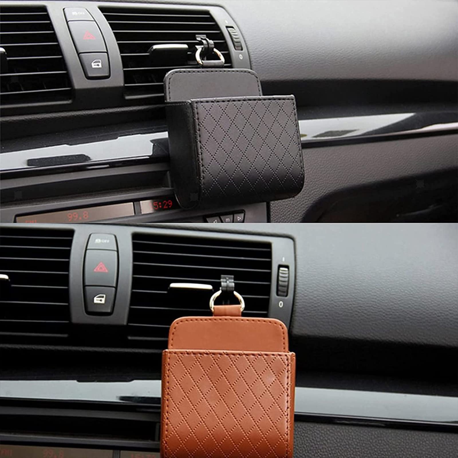 Multifunctional Car Vent Storage Organizer - Hanging Phone Holder & Pocket Bag for Car Accessories (Gray) | Perfect for Road Trips, Commuting & Daily Driving