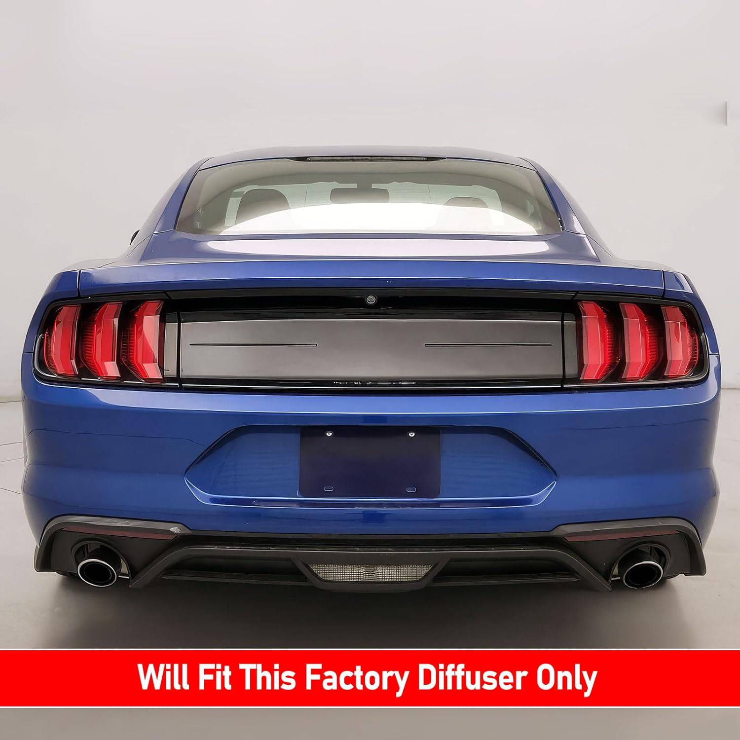 2018-2021 Ford Mustang EcoBoost Gloss Black ABS Rear Bumper Diffuser - Aerodynamic Upgrade for Enhanced Performance & Style - Perfect for Street Racing & Car Shows