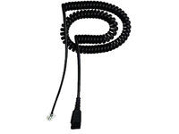 Jabra QD Coiled Cord with 2.0m Length - 4P Plug (R, M, M+, R) for Headsets & Office Phones | Perfect for Call Centers & Professional Workspaces