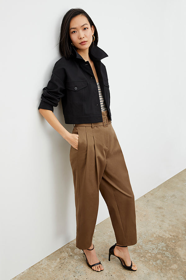 Talulah Eco Chino Pants in Sepia - Sustainable Women's Casual Trousers for Work & Everyday Wear