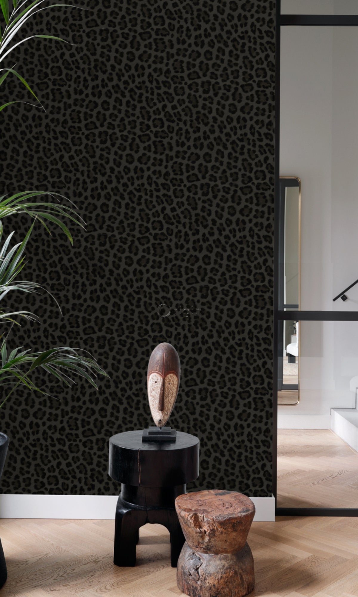 Black Leopard Animal Print Wallpaper R8324 - Jungle Safari Theme Peel & Stick Removable Wallpaper for Bedroom, Nursery, Living Room Decor