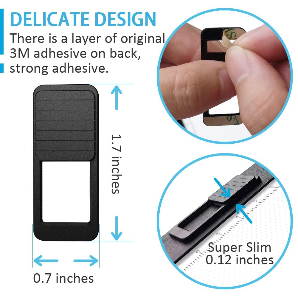 ILIVABLE Diamond Painting Light Pad Switch Cover Slide - Touch Button Protector for Light Table, Tracing Light Box & Art Light Board (Black, 2 Pack) - Perfect for Diamond Art, Calligraphy & Craft Projects