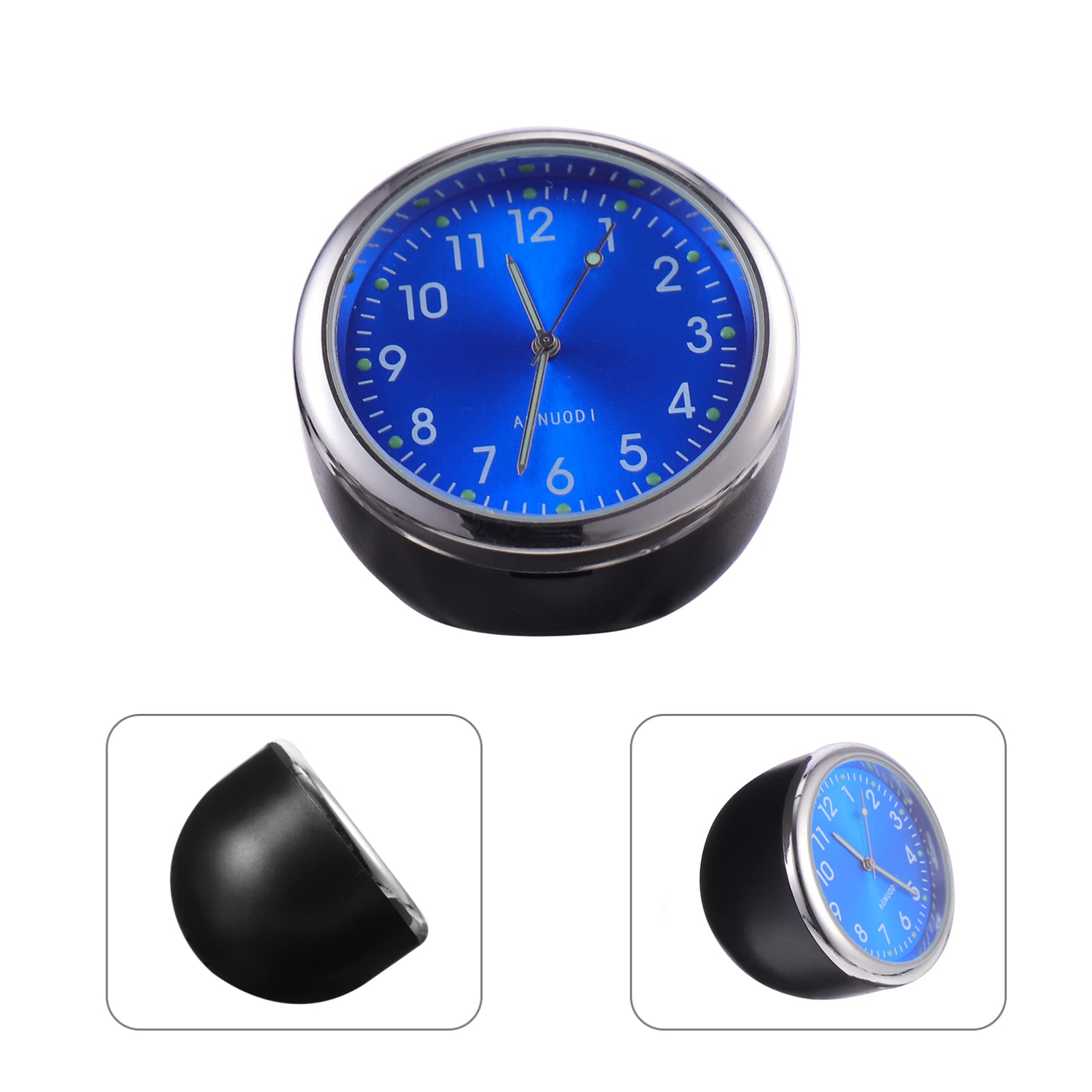 1pc Mini Car Dashboard Clock with Luminous Display, Quartz Hygrometer, and Mount for Vehicles - Perfect for Night Driving and Interior Decoration