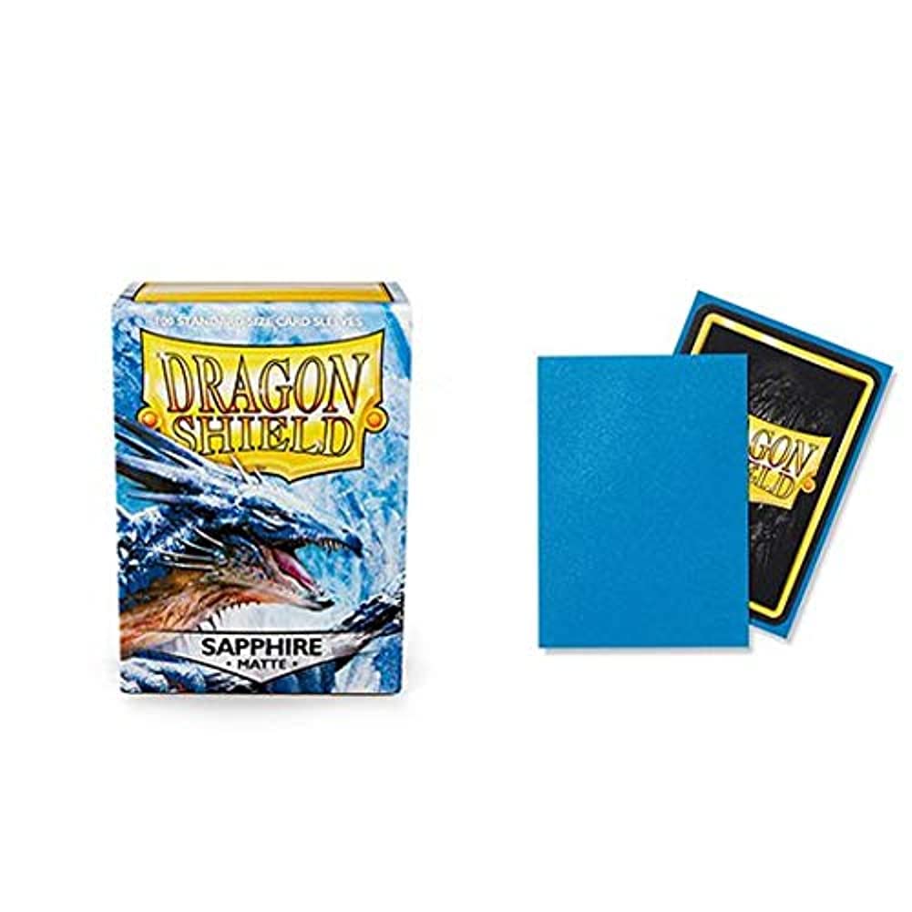 Dragon Shield Sapphire Matte Sleeves 100 Pack for Card Games