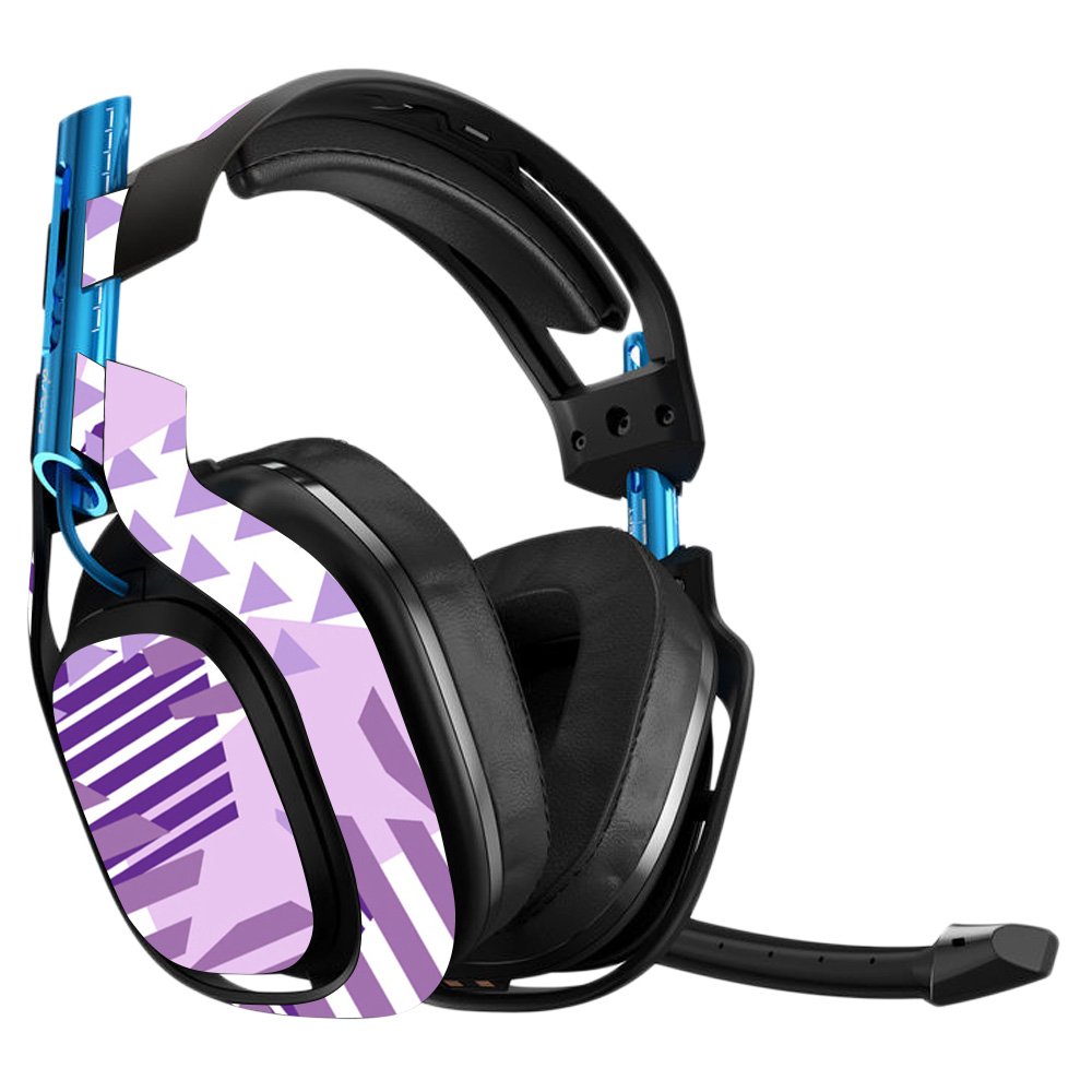 MightySkins Protective Vinyl Decal Wrap Cover for Astro A50 3rd Gen Gaming Headset - Purple Pentagon Design | Durable, Easy to Apply & Remove | Made in USA | Perfect for Gaming, Streaming & Customizing Your Headset