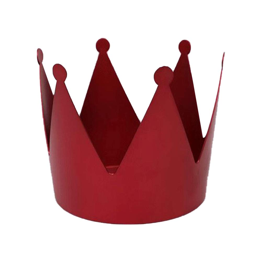 INOOMP 1PC Waterproof Crown Gift Box - Elegant Floral Wedding Gift Box with Metal Texture, Creative Crown-Shaped Design for Valentine's Day, Anniversary, Birthday & Special Occasions - Perfect for Jewelry, Rings, and Luxury Gifts (Red)