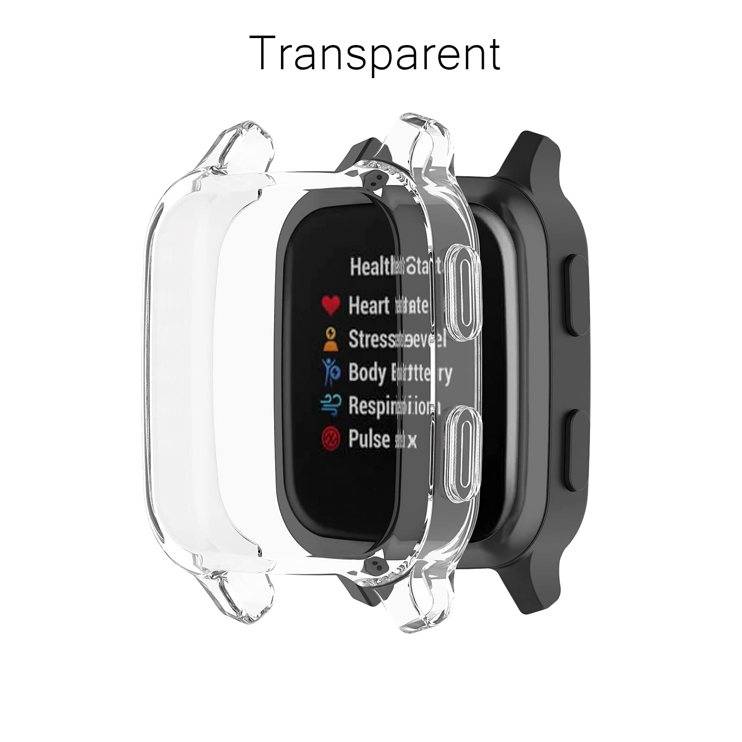 Premium 3-Pack Garmin Venu SQ & Venu SQ Music Screen Protectors - Soft TPU Bezel (Black/Gray/Clear) - Anti-Scratch, Bubble-Free Protection for Workouts & Outdoor Activities
