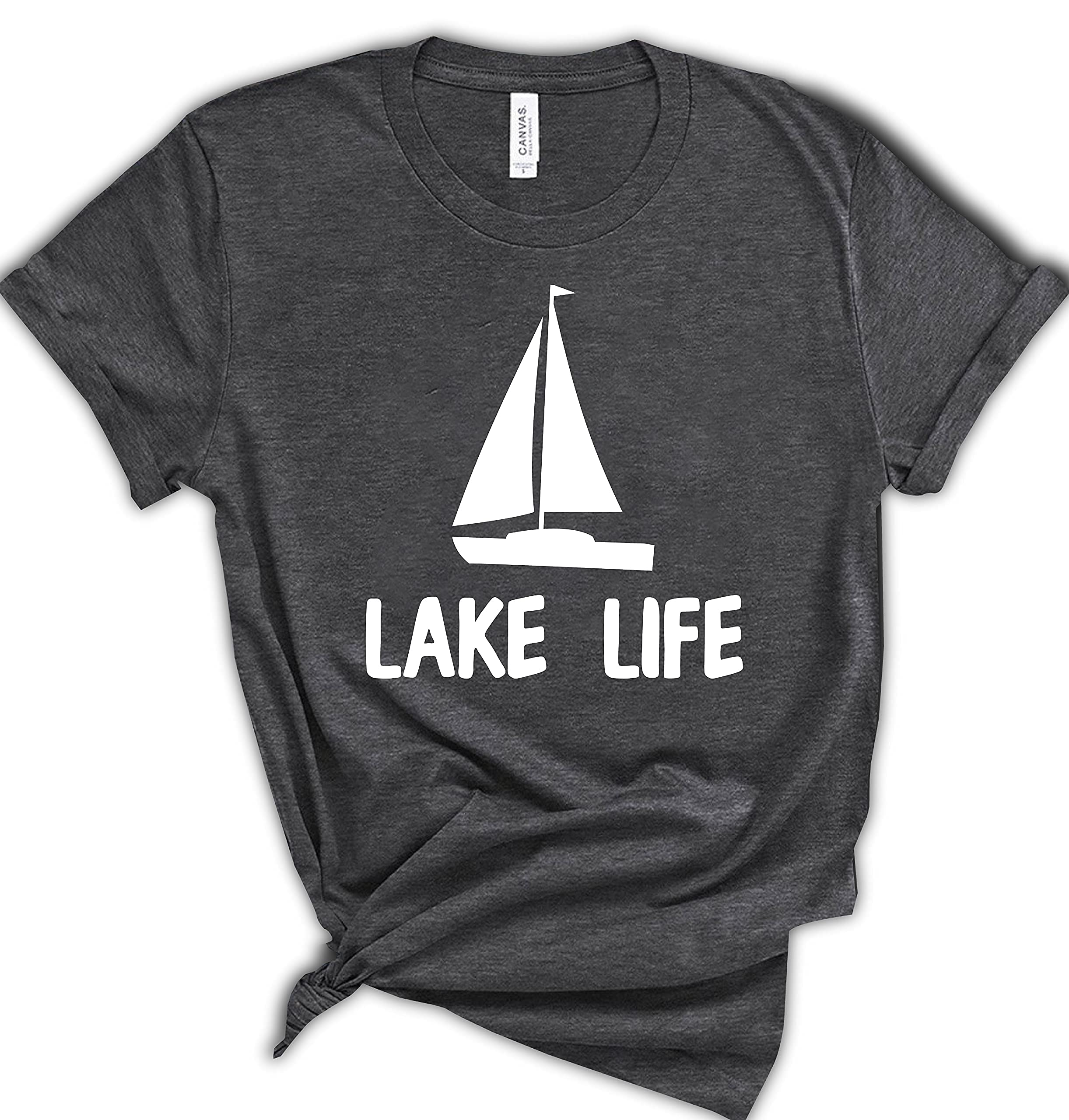 Lake Life Boat Graphic T-Shirts for Men & Women - Comfortable Summer Camping & Vacation Tees - Perfect Lake Life Gift for Outdoor Enthusiasts - Ideal for Beach Trips, Boating, and Relaxing by the Water
