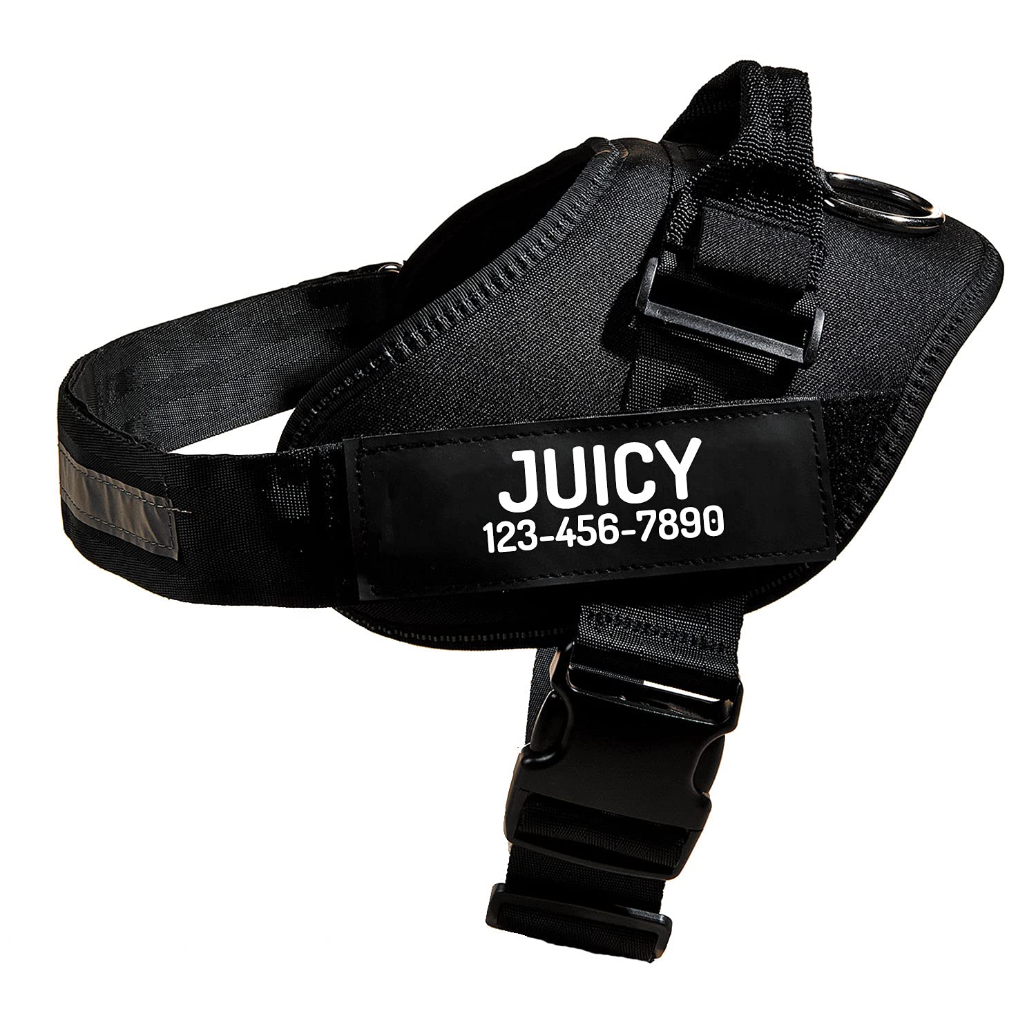 Custom No-Pull Dog Harness with Personalized Name & Phone Number - Heavy Duty Medium/Large Pet Vest for Training, Walking - Prevents Tugging, Pulling & Choking - Perfect for Active Dogs, Daily Walks & Obedience Training