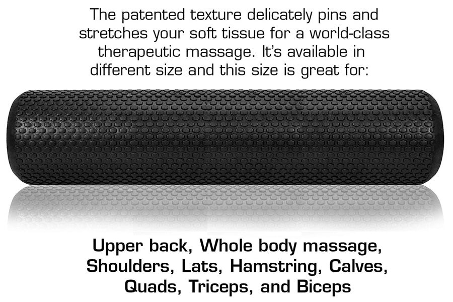 Warrior Elite High-Density Foam Roller for Muscle Recovery & Pain Relief - Perfect for Gym, Yoga, and Home Workouts
