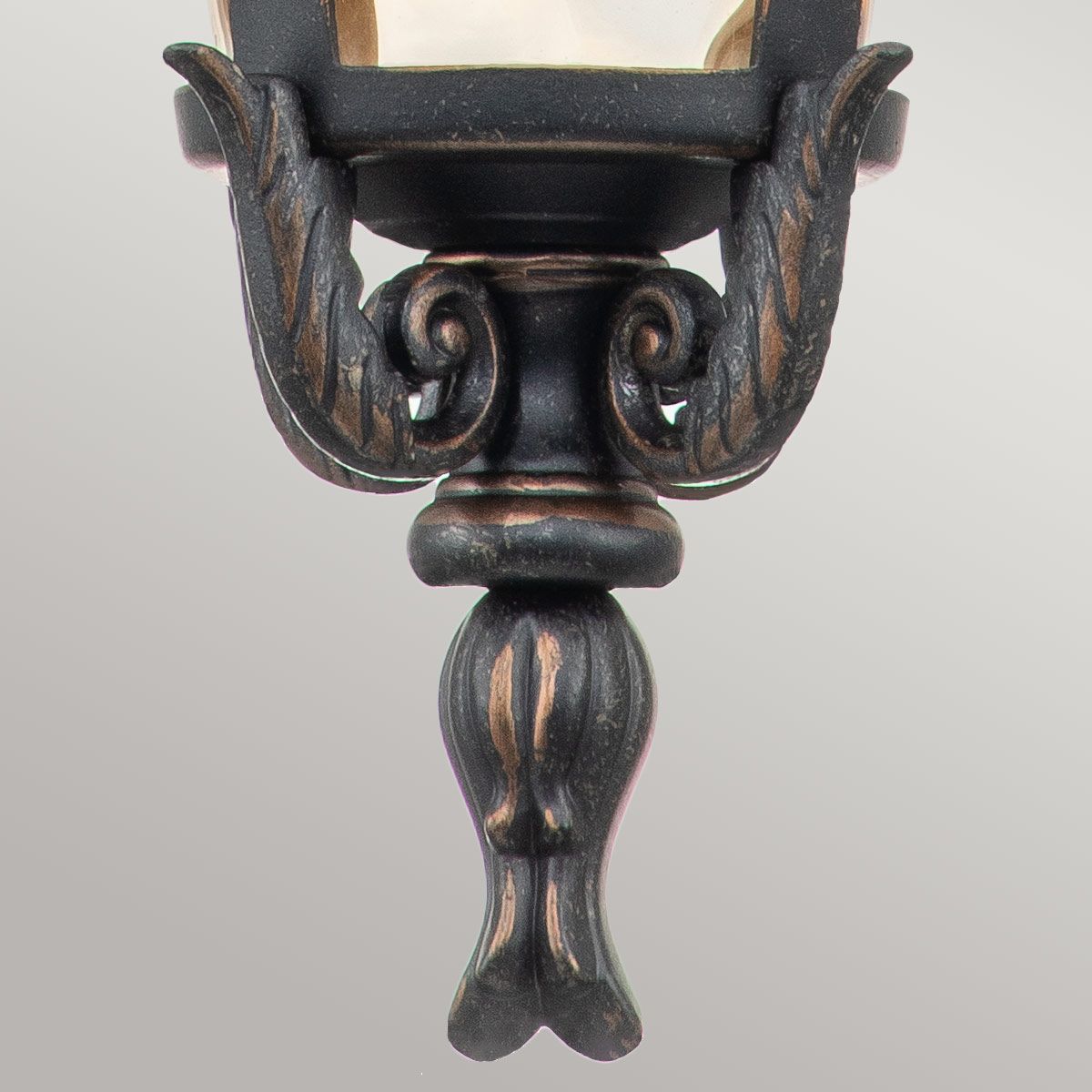Baltimore 1 Light Medium/Large Chain Lantern in Weathered Bronze - IP44 Rated E27 Outdoor Hanging Light for Porch, Garden & Patio Decor