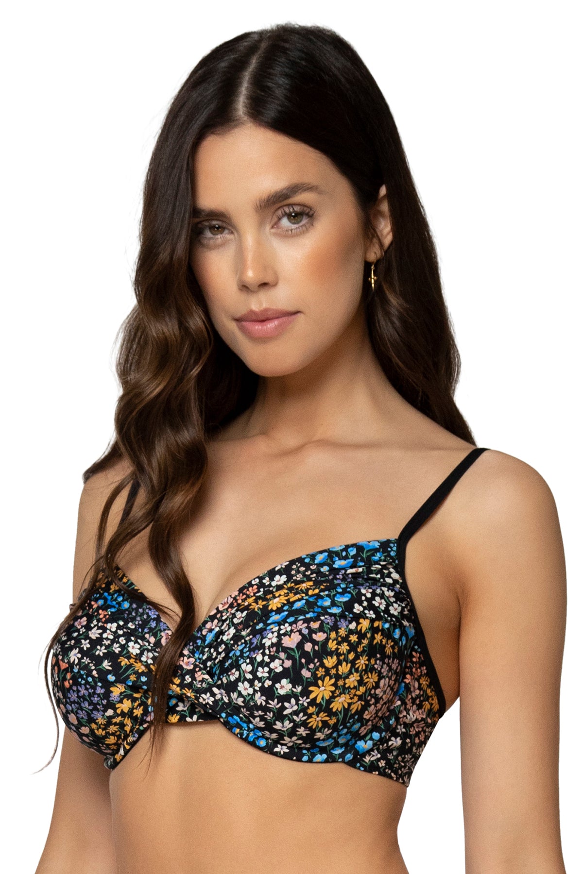Crossroads Underwire Sunbloom Push Up Bikini Top - Sexy Floral Swimwear for Women | Perfect for Beach Vacation, Pool Party & Summer Getaways