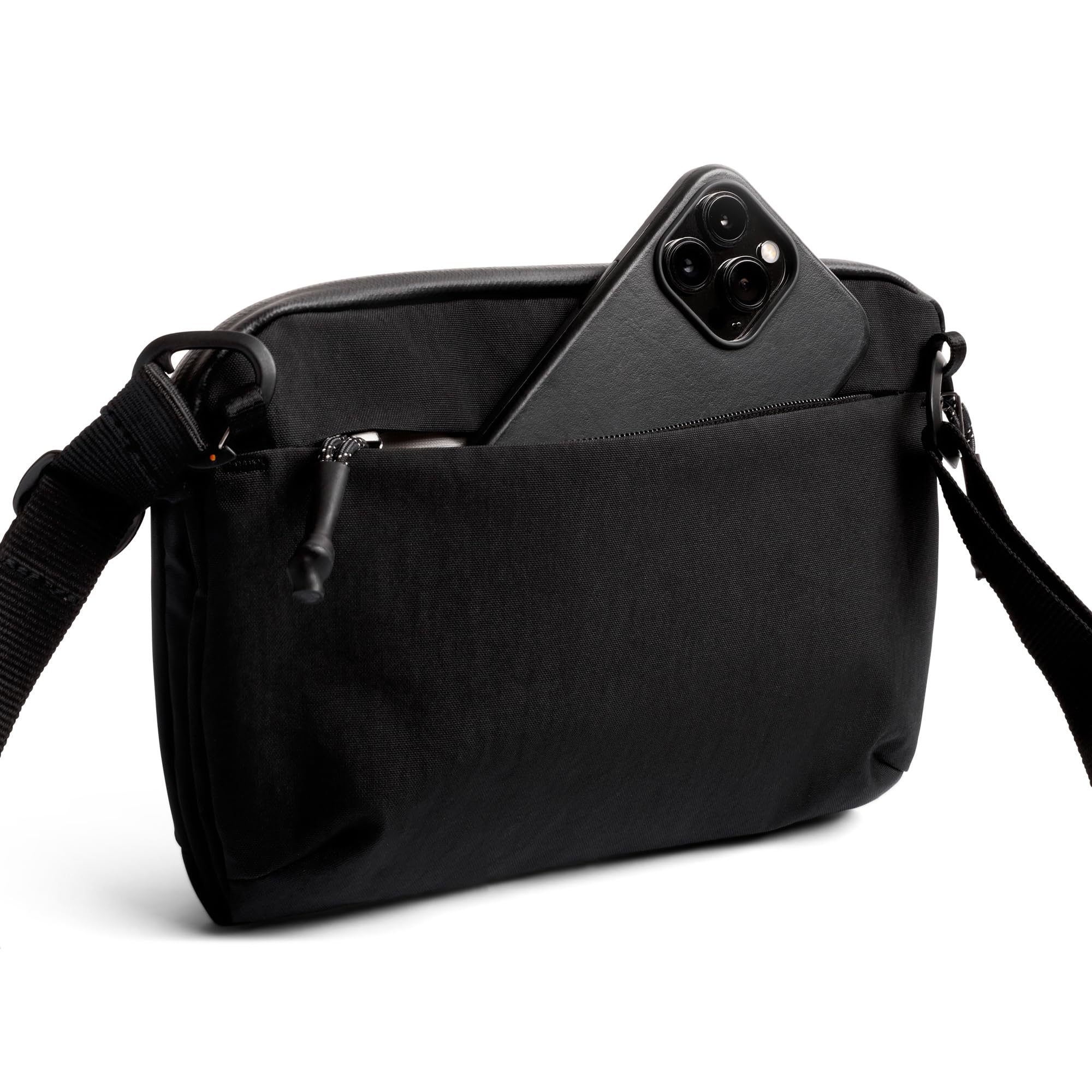 Bellroy Venture Travel Crossbody Bag - RFID Blocking Anti-Theft Sling Bag for Men & Women, Lightweight Waterproof Travel Shoulder Bag (Jet Black) - Perfect for Commuting, Air Travel & Everyday Use