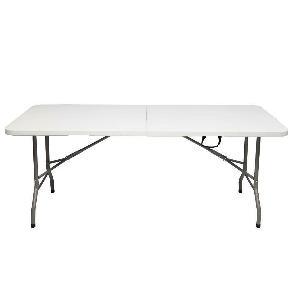 6 FT Folding Camping Table - Portable Outdoor Picnic Table for Camping, Beach, Patio & Backyard | Heavy Duty Lightweight Aluminum Frame | Perfect for BBQs, Tailgating & Family Gatherings
