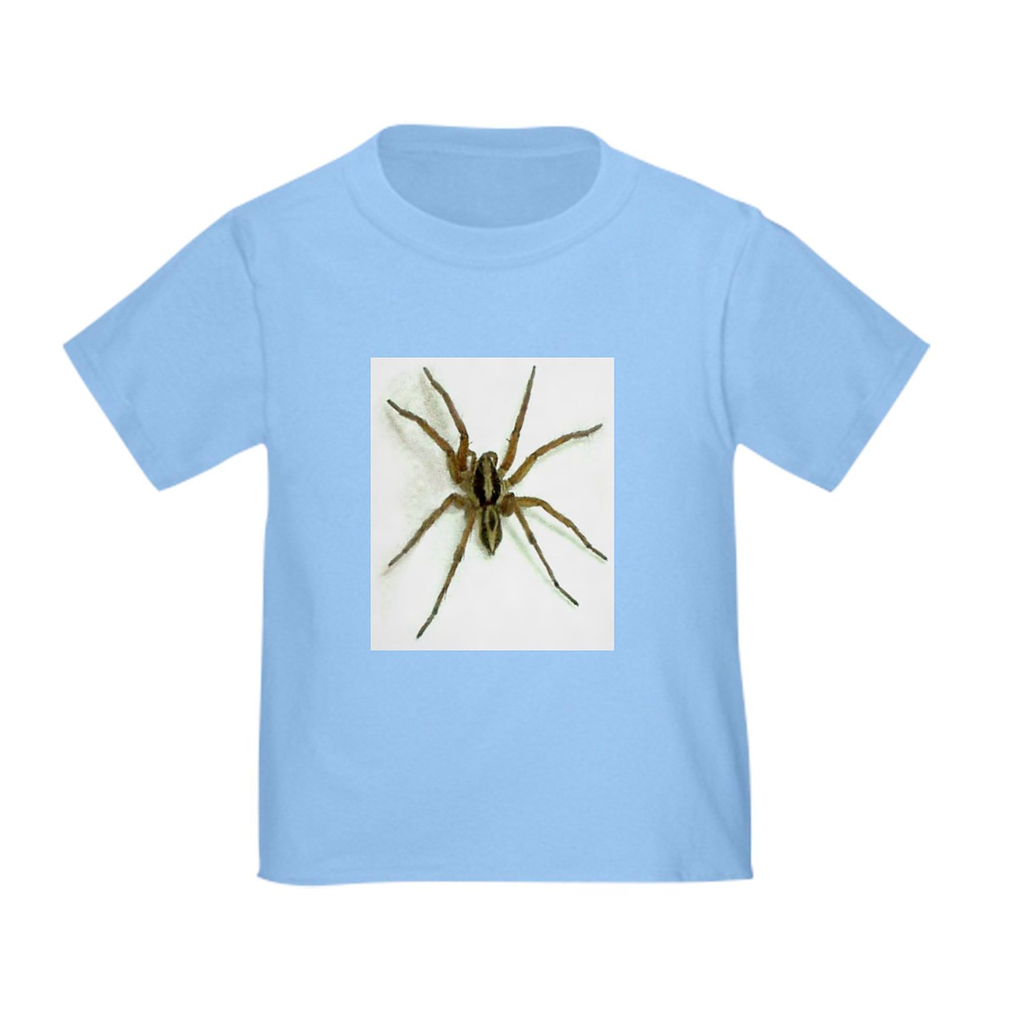 Cute Wolf Spider Graphic Toddler T-Shirt - 100% Cotton Soft Baby Tee for Boys & Girls - Perfect for Playdates, Halloween & Spider Lovers