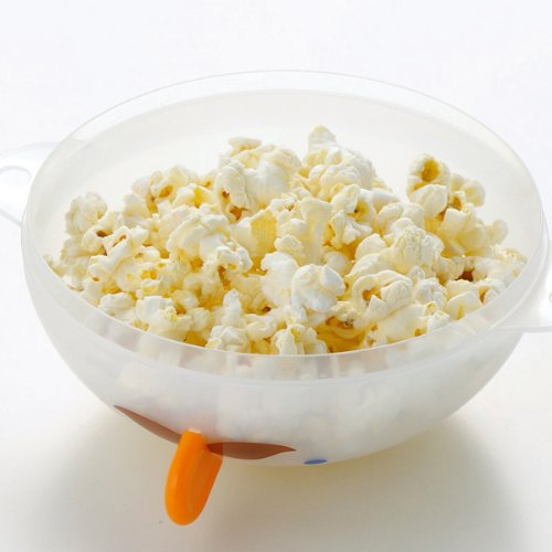 Akebono RE-935 Microwave Caramel Popcorn Maker - Fast & Easy Homemade Popcorn Machine for Movie Nights, Parties & Snacks