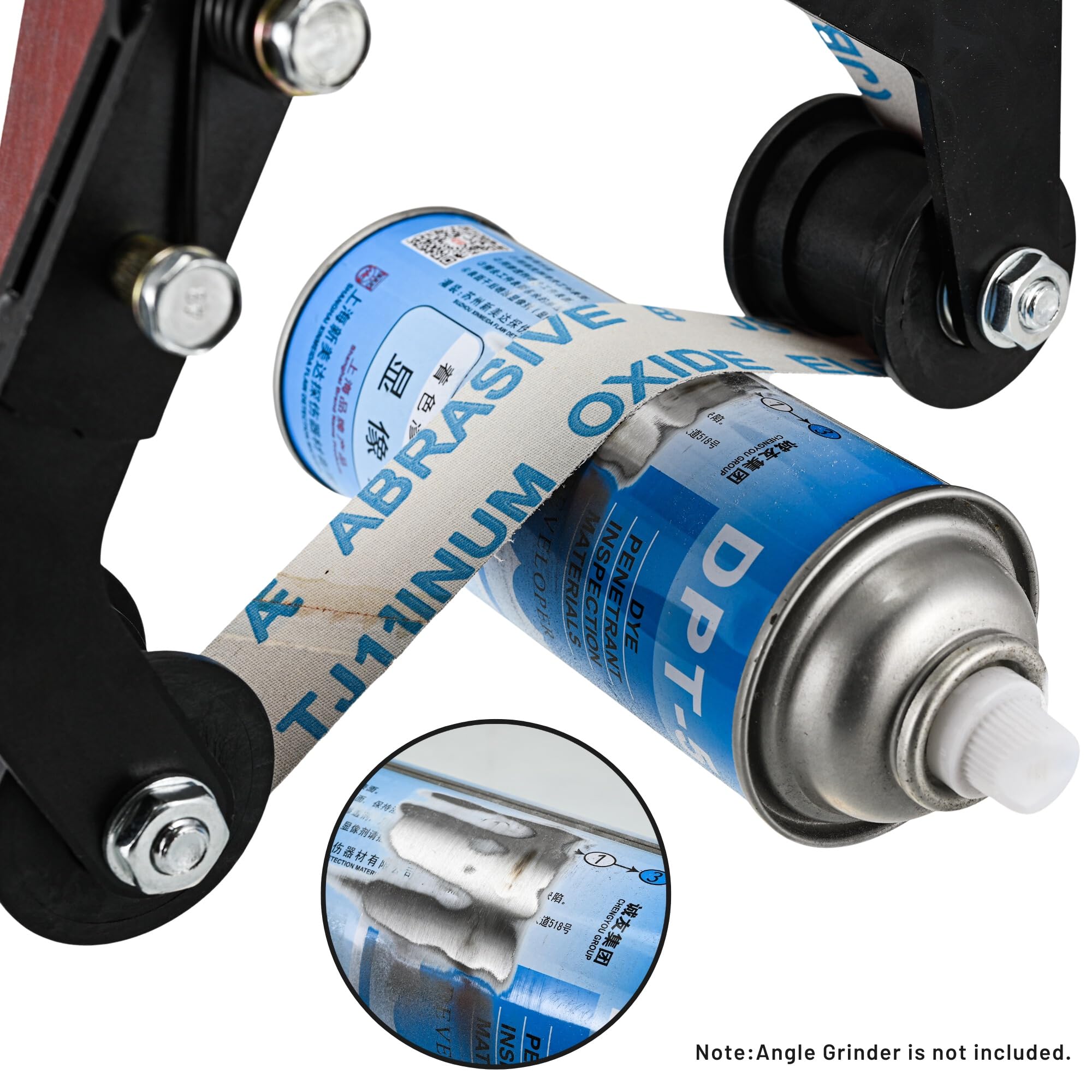 5/8-11 UNC Angle Grinder Belt Sander Adapter - Metal Pipe Tube Bracket Attachment for Rust Removal & Polishing (Fits 20-40mm Belts) - Perfect for DIY Projects, Metalworking & Woodworking