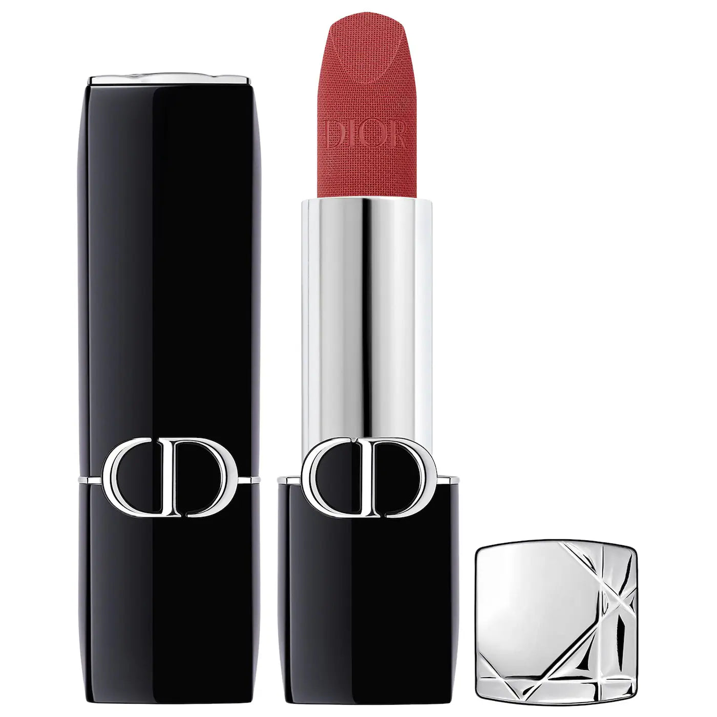 DIOR Rouge Dior Refillable Lipstick - Long Lasting Matte & Satin Finish (Multiple Shades) - Perfect for Everyday Wear, Special Occasions & Gift Giving