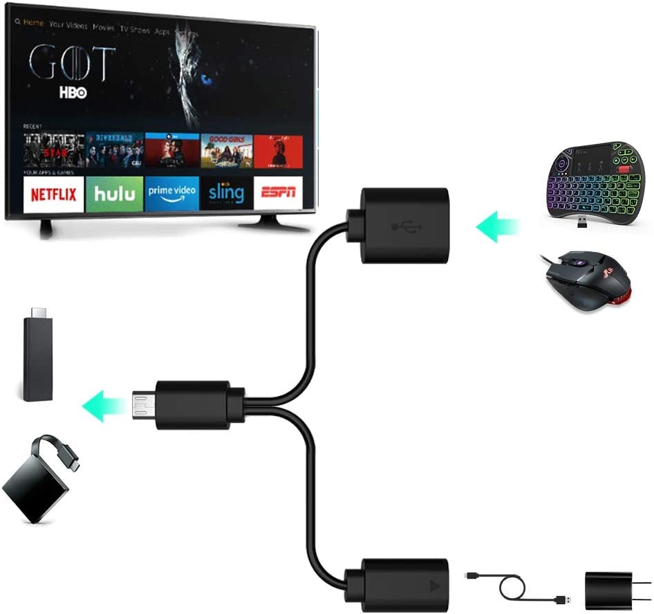 Rii Micro USB OTG Adapter for Smart TV, Nintendo Switch & Keyboards - Gaming & Home Entertainment