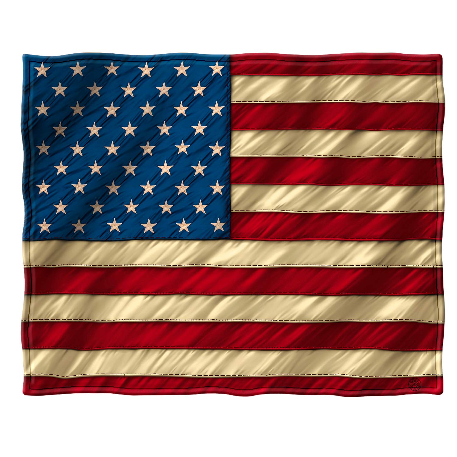Erazor Bits Patriotic Throw Coral Fleece Blanket - Soft Fuzzy Warm Blanket for Couch, Bed & Outdoor - Red White Blue American Flag Design - Perfect for Camping, Picnics & Home Decor