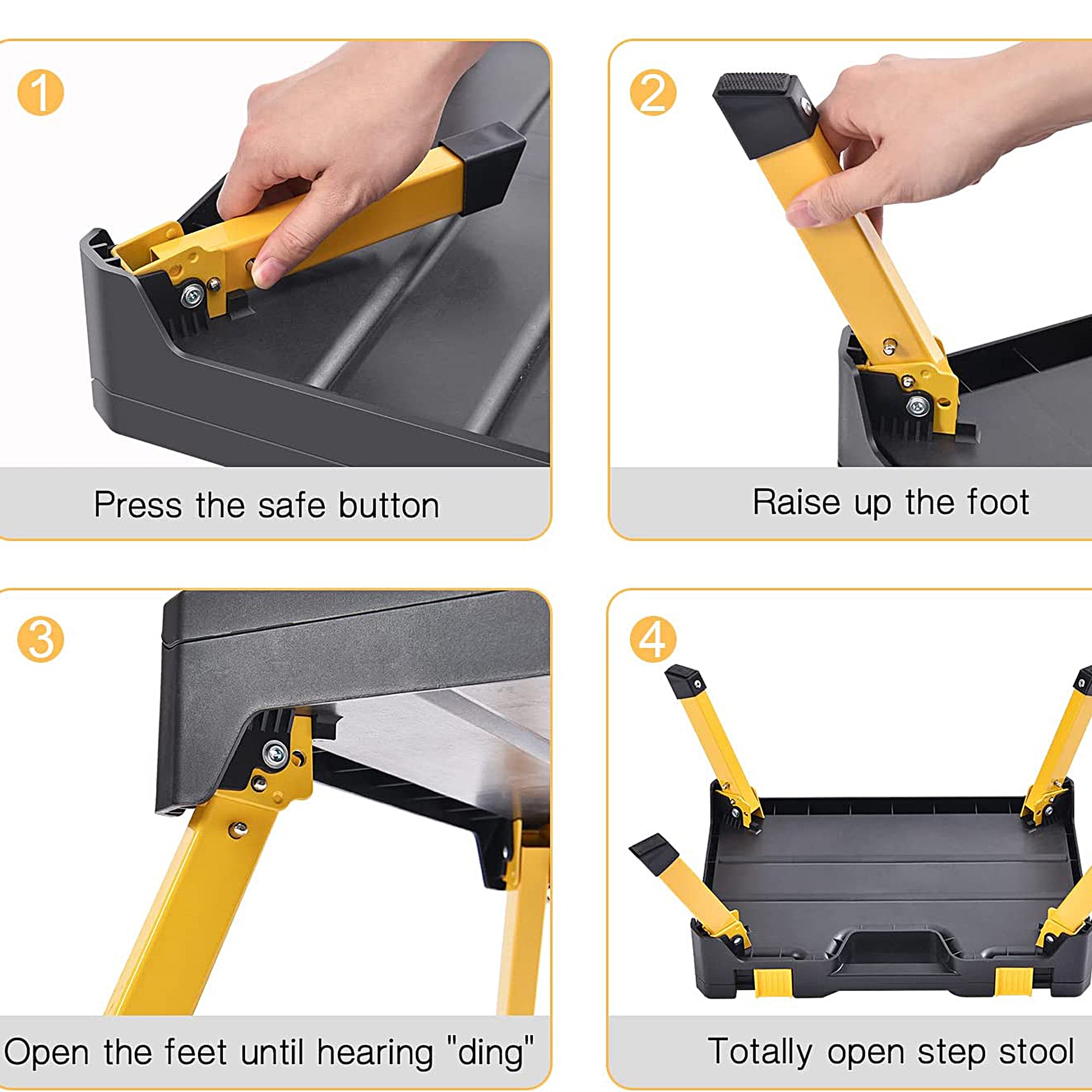 Milex Multi-Function Toolbox Stool - Heavy Duty Portable Workbench Seat with Storage for Garage, Workshop & Outdoor Projects