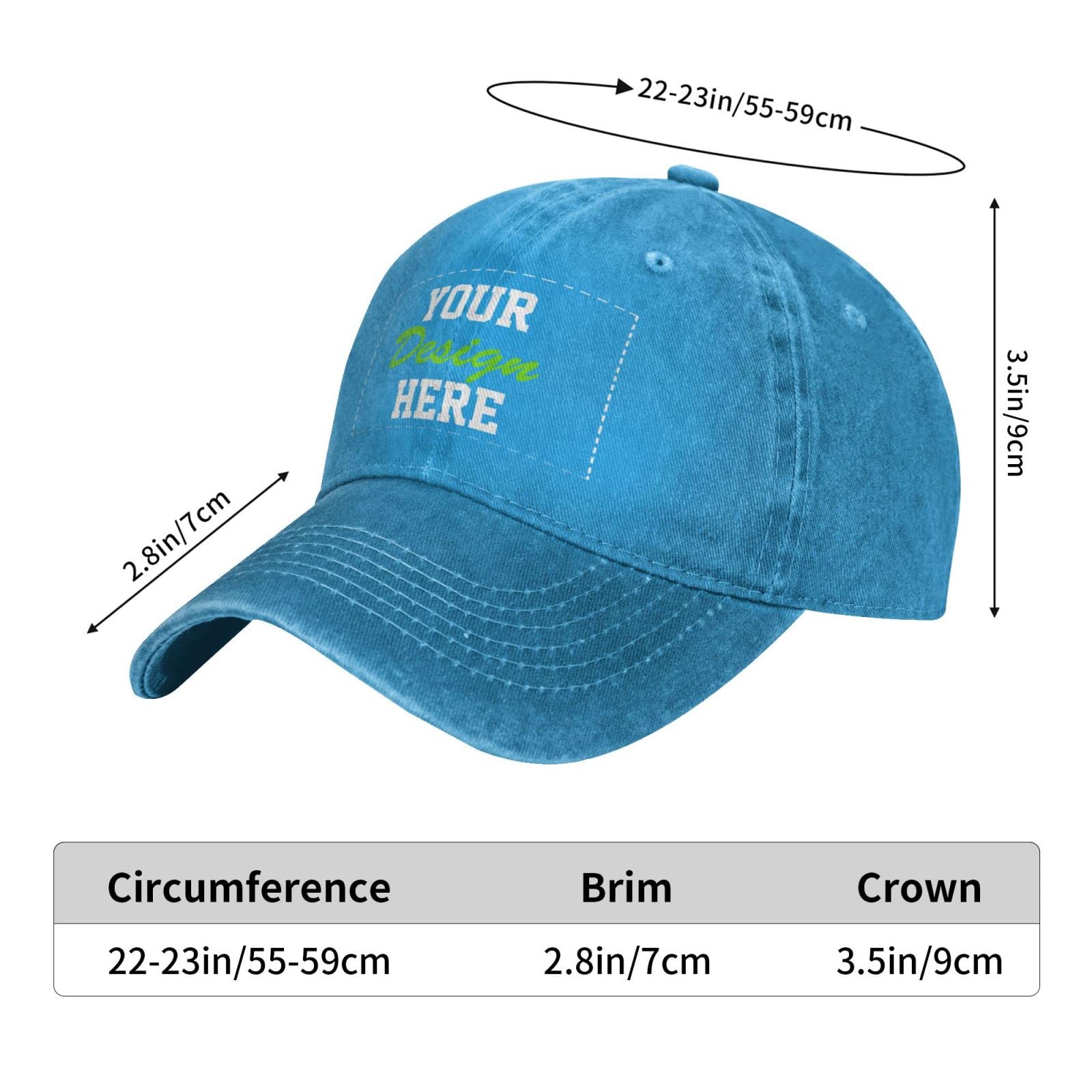 Custom Hats with Team Name & Logo - Personalized Cowboy Hats for Men & Women - Design Your Own Customizable Hat for Sports, Events & Brand Promotion
