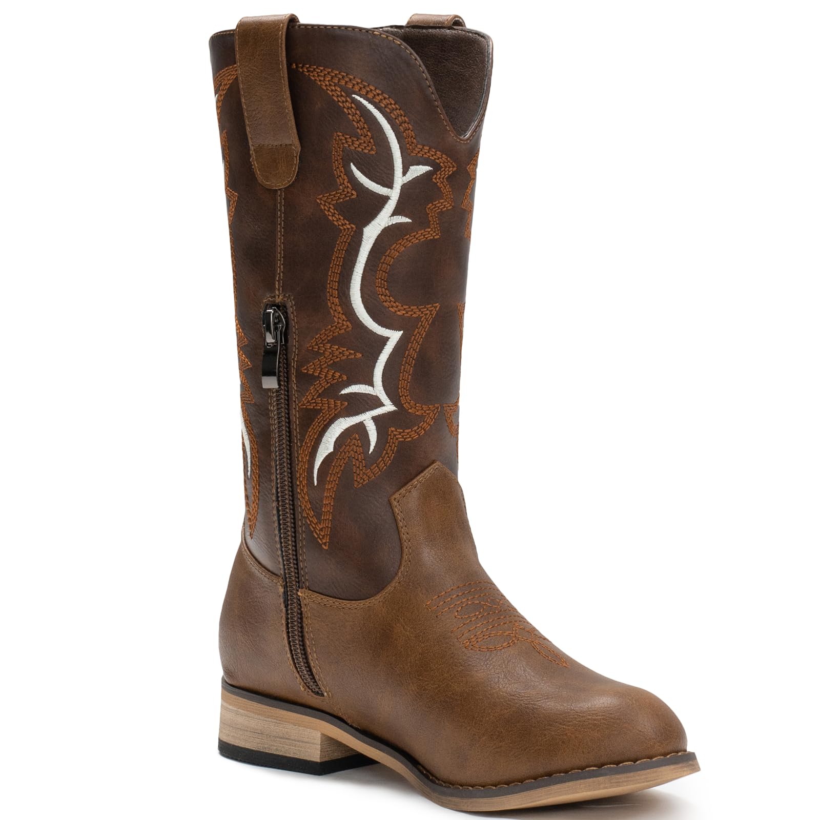 **IUV Cowgirl Boots for Girls & Boys - Western Cowboy Boots for Kids & Toddlers - Mid Calf Riding Shoes - Perfect for Rodeo, Halloween, and Western Fashion**
