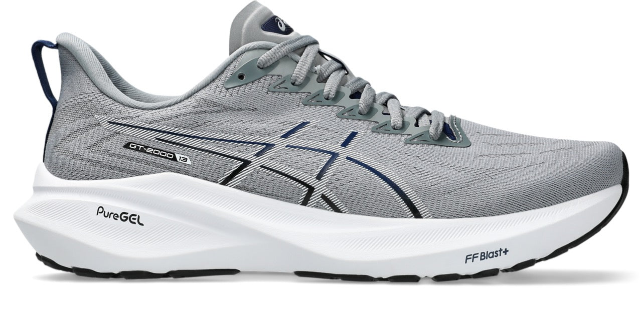 ASICS Men's GT 2000 13 Running Shoes Wide Width - Sheet Rock/White Color - Perfect for Marathon Training & Daily Jogging