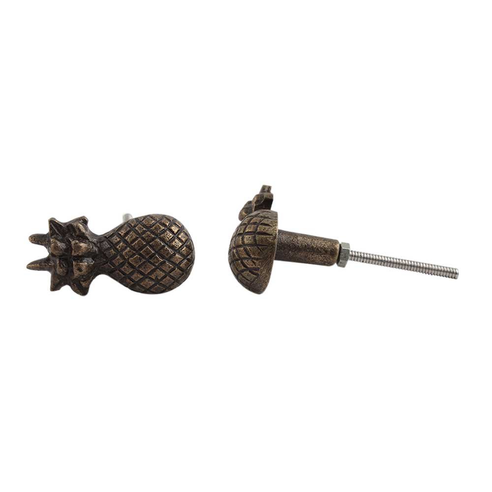 Antique Iron Pineapple Drawer Knobs - 12 Pack for Kitchen Cabinets & Nursery Dressers - Vintage Home Decor