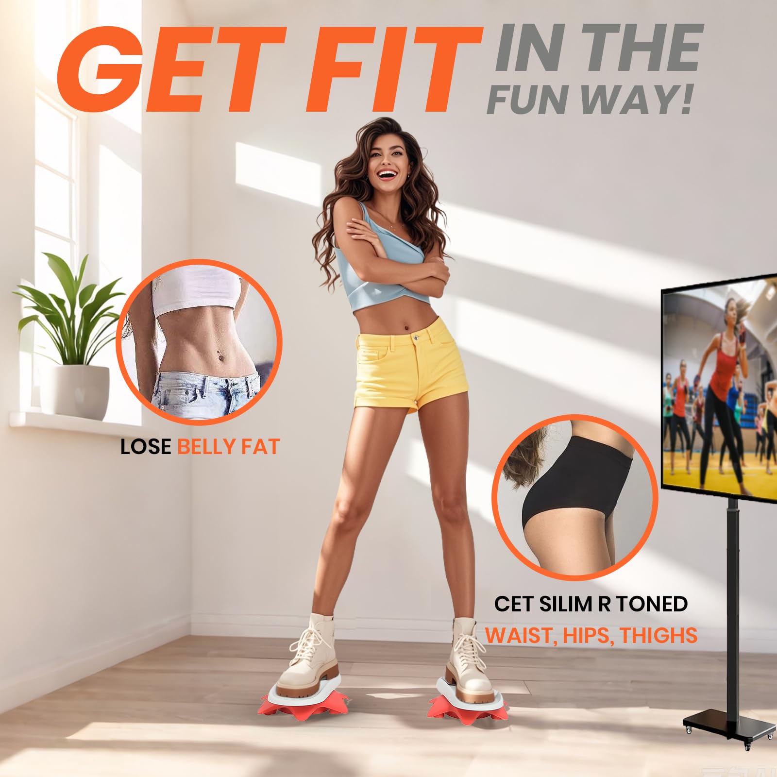 Ab Twist Board - Waist Twisting Disc Exercise Equipment for Core Workout & Full Body Toning | Home Gym Fitness Tool for Abs Training, Waist Trimmer & Belly Fat Burner | Perfect for Home Workouts, Office Exercise & Weight Loss Routines