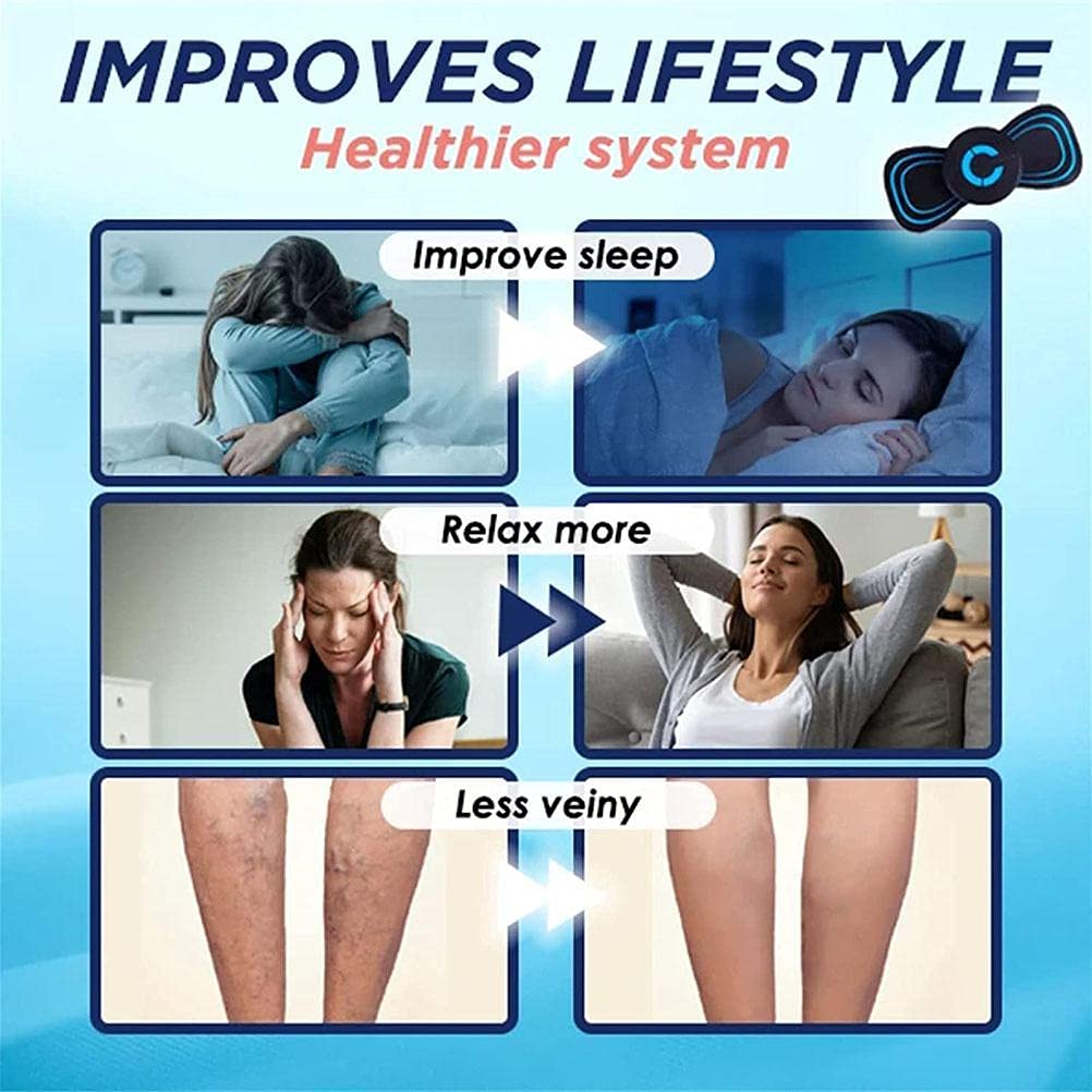 Electric Leg Massager & EMS Arm Shaper - Portable Rechargeable TENS Machine for Neck, Shoulder, Leg & Elbow Pain Relief - Muscle Stimulator for Home, Office & Travel Use