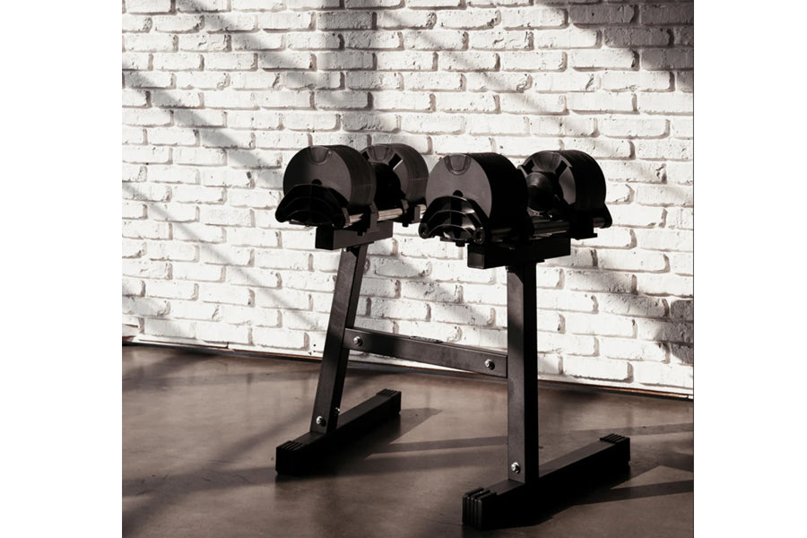 Adjustable Dumbbell Stand for Home Gym - NÜOBELL Double Legged Weight Rack for Strength Training & Fitness Workouts - Perfect for Small Spaces & Compact Home Workouts