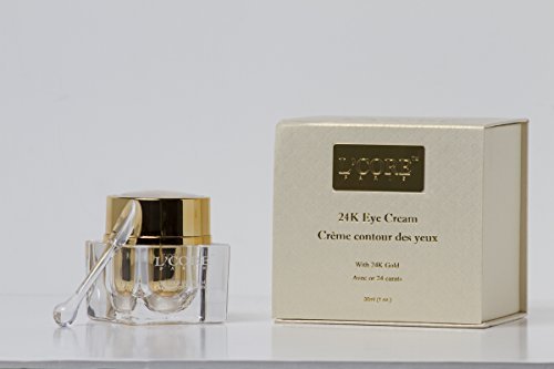L'Core Paris 24K Gold Eye Cream for Sensitive Skin - Organic & Natural Extracts, 1oz/30ml - Reduce Dark Circles & Wrinkles, Perfect for Night & Day Use