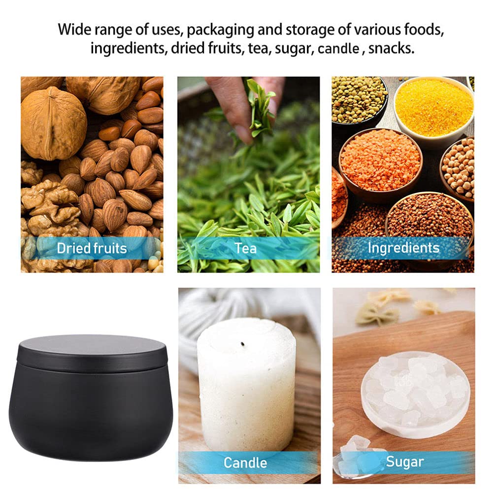 FOMIYES 12-Piece Airtight Metal Storage Tins with Lids - Candy, Candle Making, Wedding Favors, Bead & Button Organizer - Perfect for Kitchen, Travel & Craft Storage