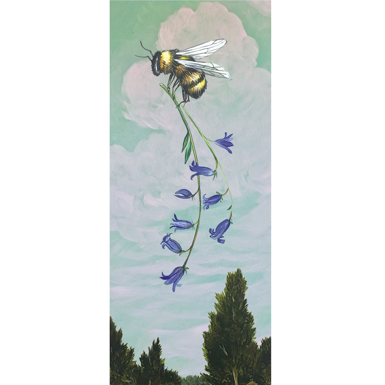 Bee Journey Greeting Cards - Handmade Floral Design Blank Note Cards for Birthday, Wedding, Thank You - Perfect for Gifts, Invitations & Special Occasions