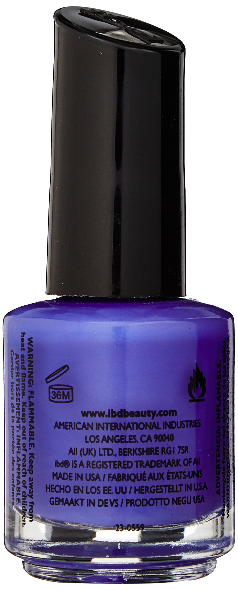 IBD Nail Polish - Bardot Indigo Blue Gel Polish for Salon & Home Manicures | Long-Lasting Professional Nail Lacquer for Women | Perfect for Parties, Weddings & Special Occasions