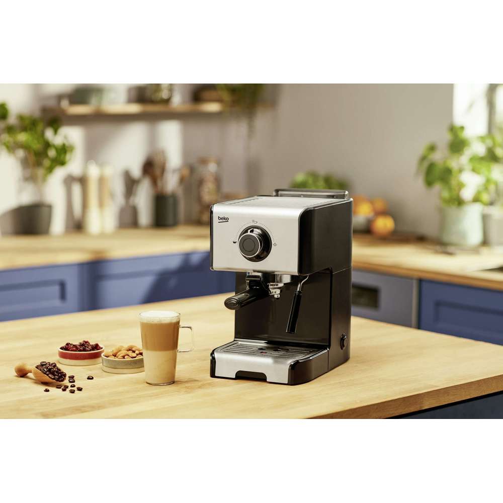 Beko 19 Bar Espresso Coffee Machine - Professional Grade for Home & Office Use | Perfect for Latte, Cappuccino & Americano