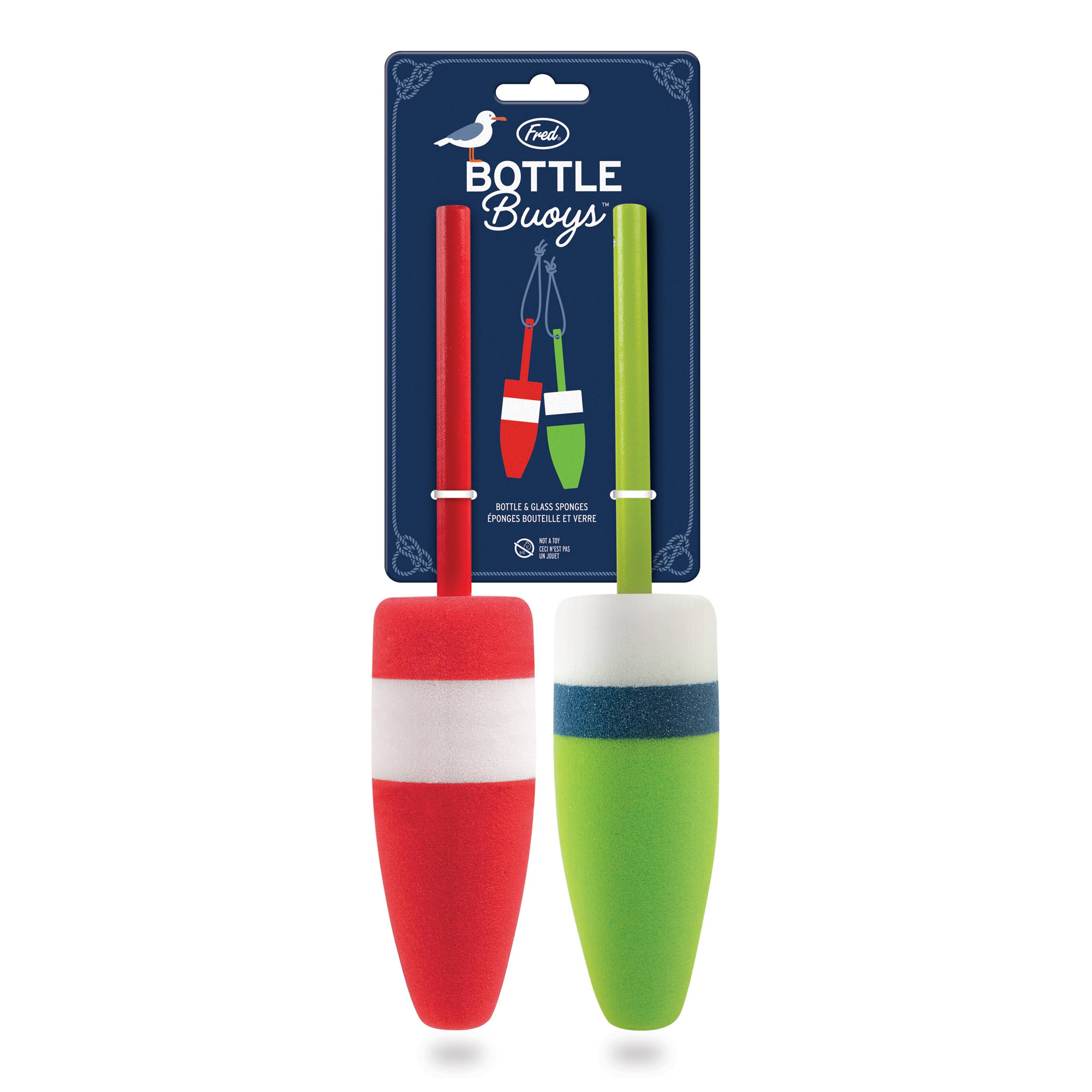 Premium Lobster Buoy Bottle Brushes Set of 2 - Durable Cleaning Brushes for Wine Bottles, Glassware & Hard-to-Reach Containers - Perfect for Home, Bar, Restaurant & Boat Use