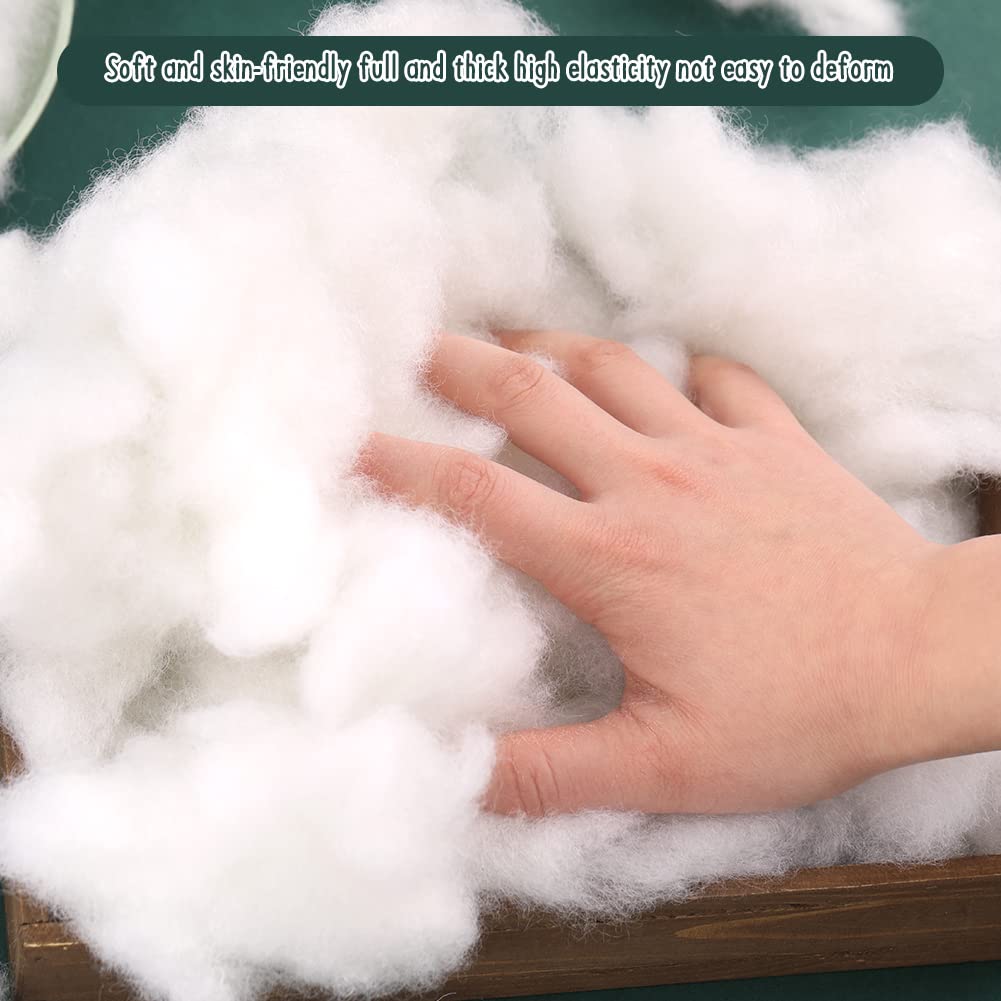 LOKUNN 5.3oz Polyester Fiber Fill - Premium Pillow Stuffing, Cushion Filling & High Resilience Batting for Stuffed Animals, DIY Crafts, Home Decor Projects - Perfect for Pillows, Plush Toys, Quilting & Sewing Projects