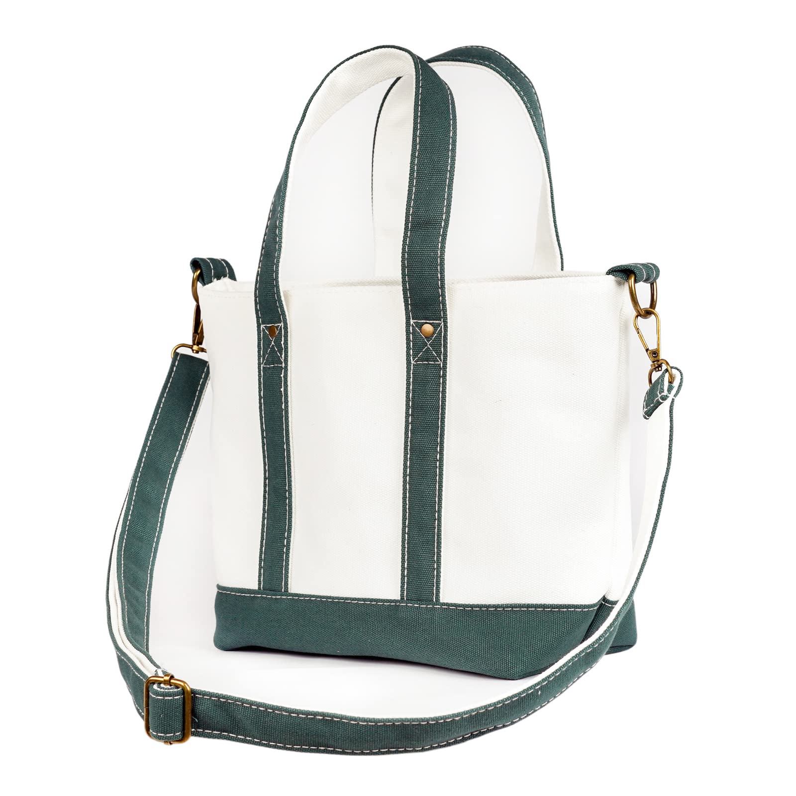 Hushdas Women's Casual Canvas Tote Shoulder Bag - Snap Button Design Handbag Purse for Work, Travel & Everyday Use
