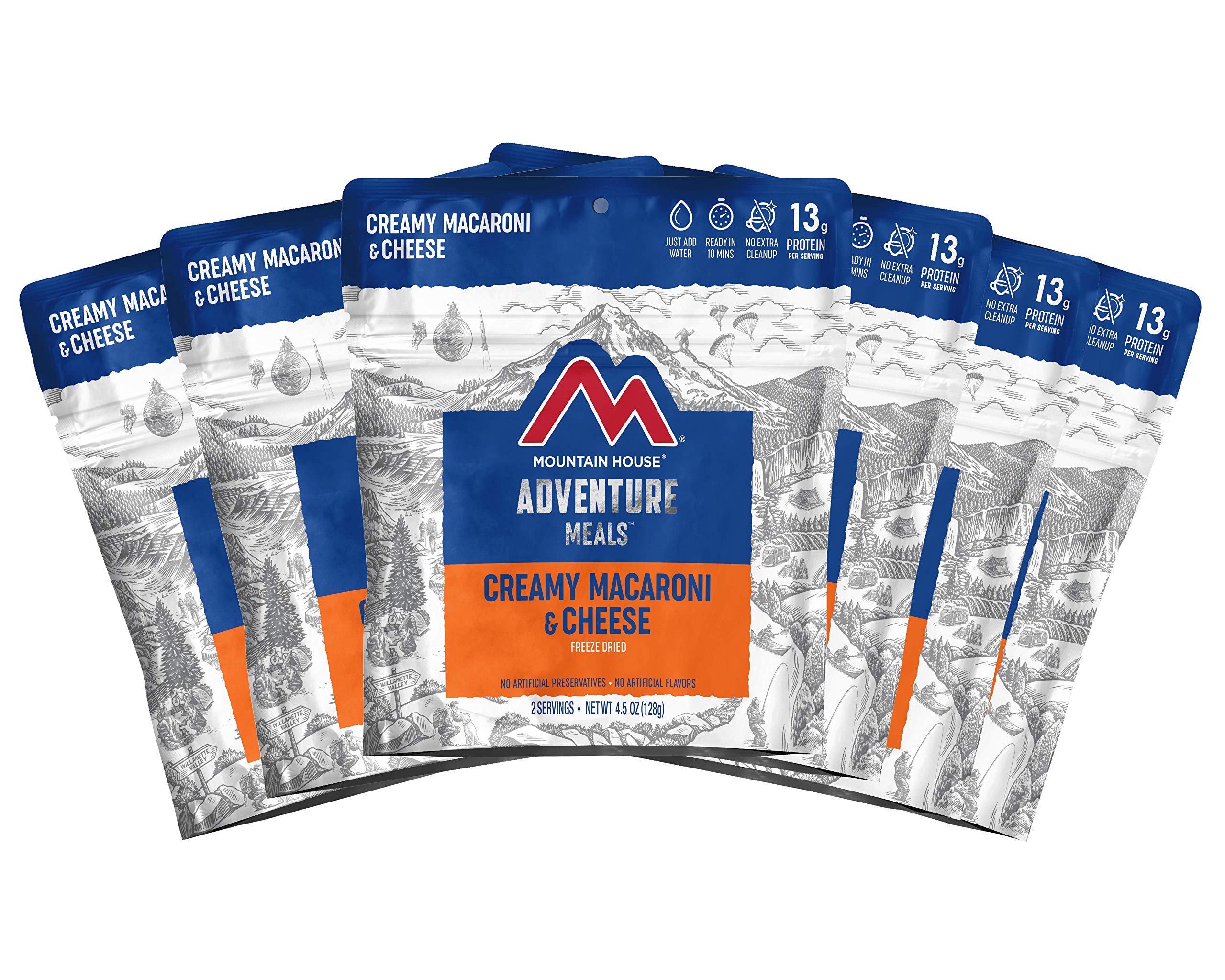 Mountain House Creamy Macaroni & Cheese and Lasagna with Meat Sauce Freeze Dried Food Combo (12-Pack) | Lightweight Emergency & Camping Meals for Backpacking, Hiking, Survival Kits and Outdoor Adventures