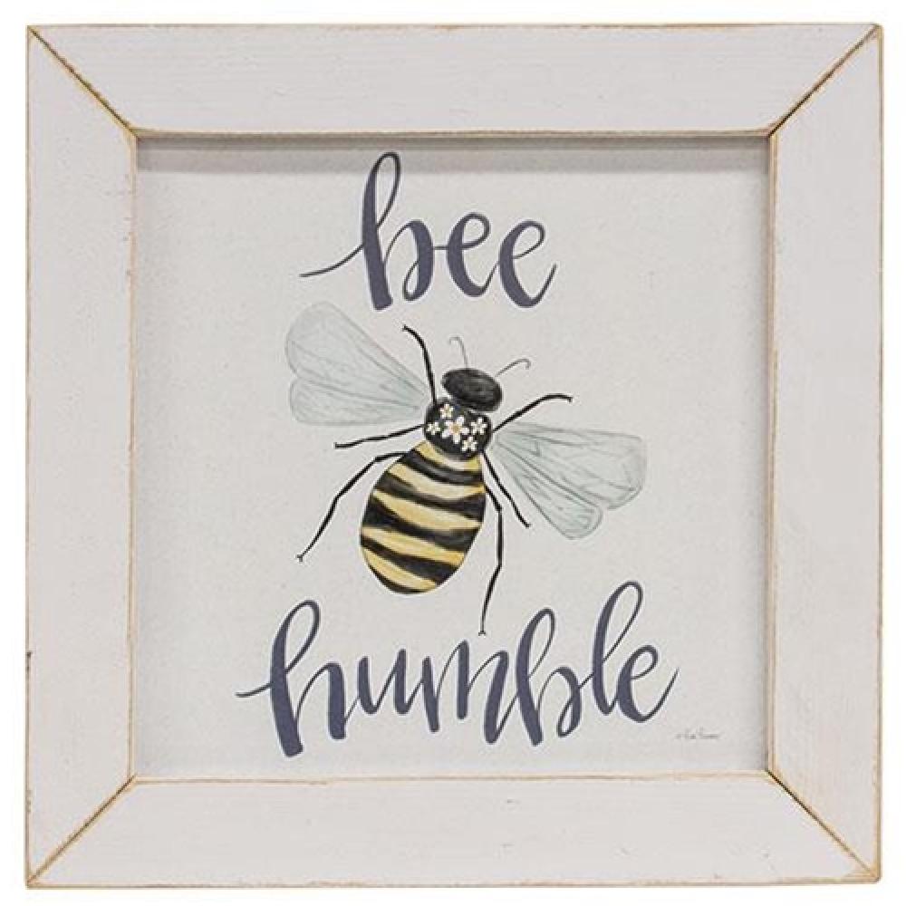 Bee Humble Bee Framed Print - Wall Art Decor for Home, Office & Gifts - Nature Inspired Honeycomb Design